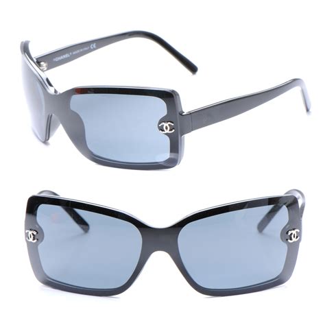 CHANEL CC Logo Sunglasses Clear 5065 Black .